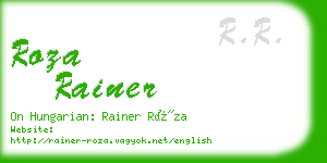 roza rainer business card